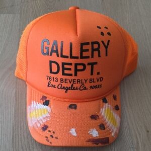 Gallery Dept Bold Orange Cap with Artistic Accents